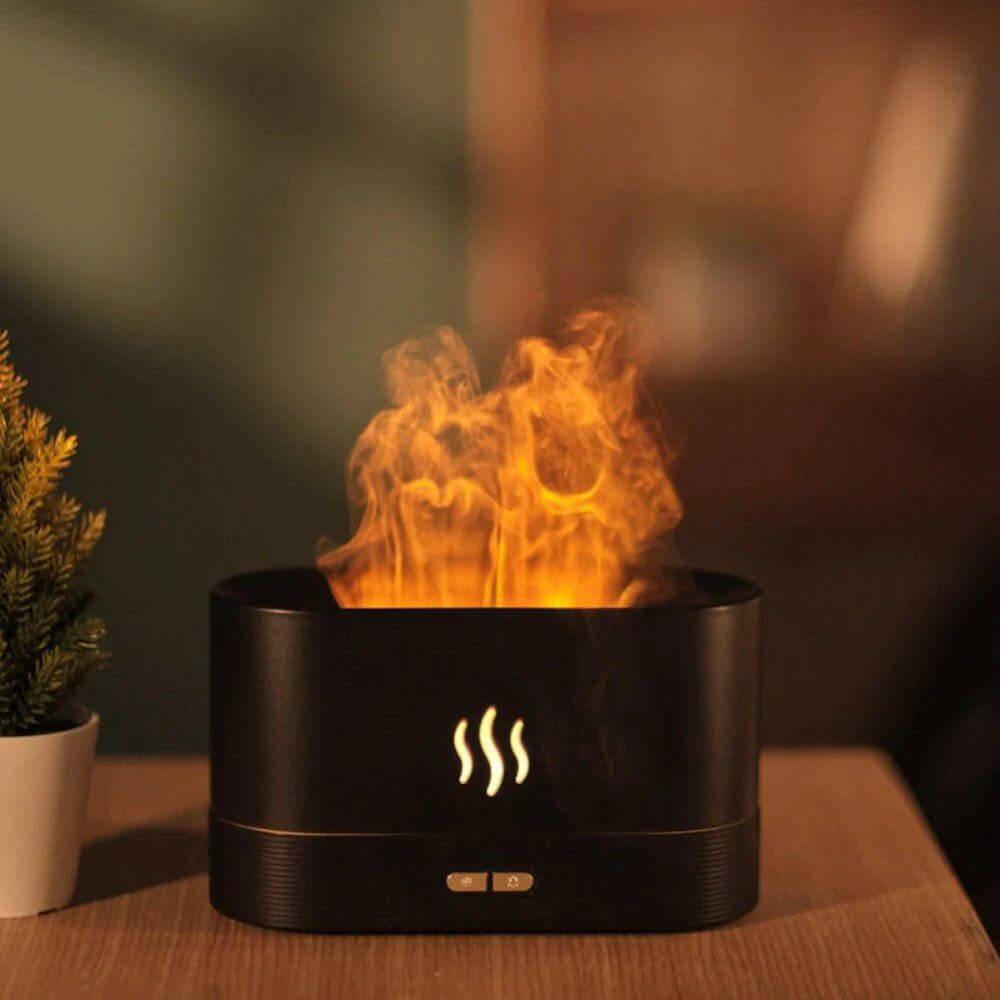 wirecutter humidifier black white product fire flame humidity fire for home